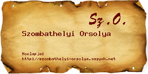 Szombathelyi Orsolya névjegykártya